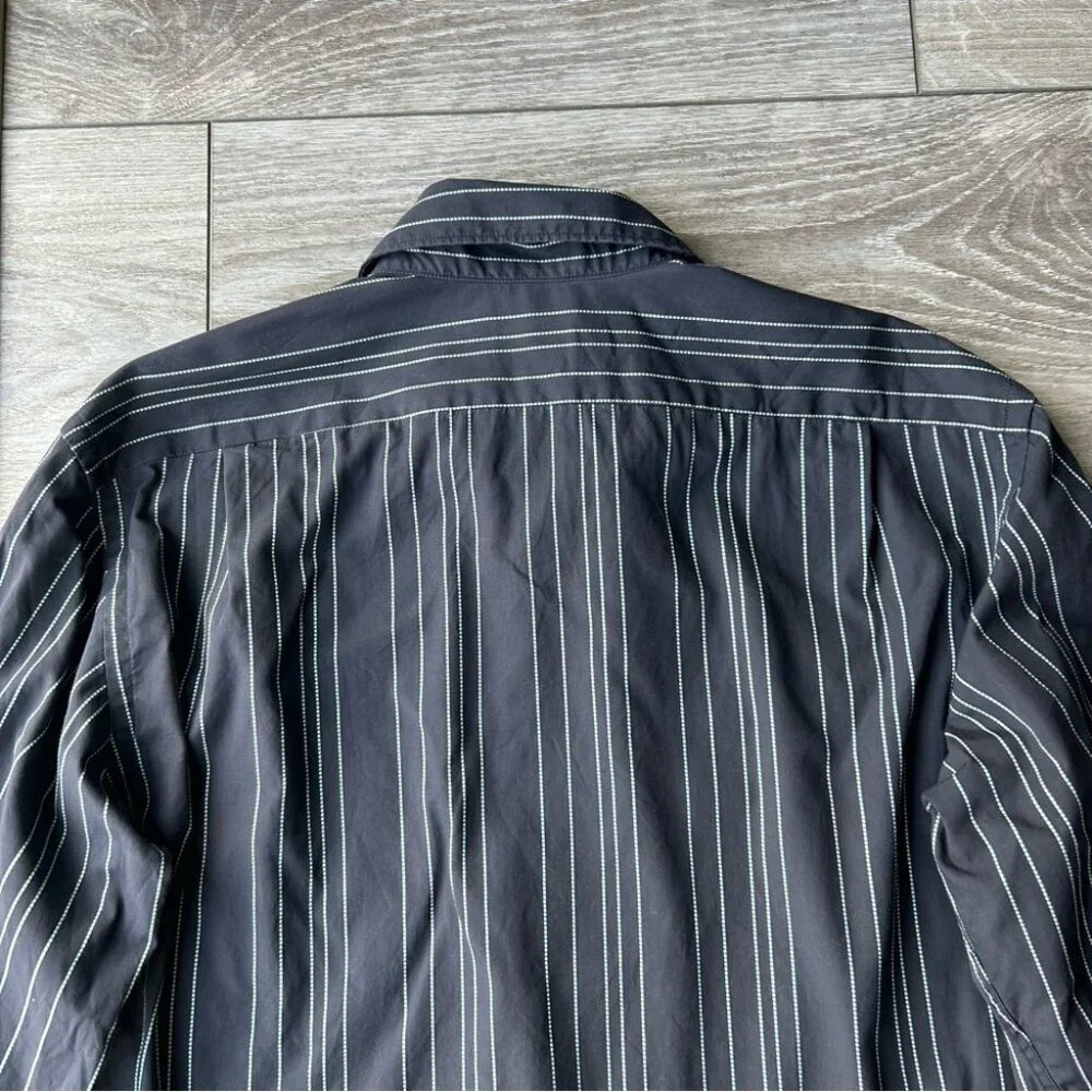 Lacoste Striped Black Button Down Shirt - Picture 14 of 15